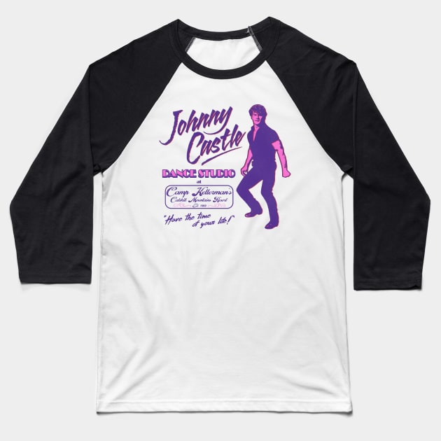 Johnny Castle Dance Studio Baseball T-Shirt by darklordpug